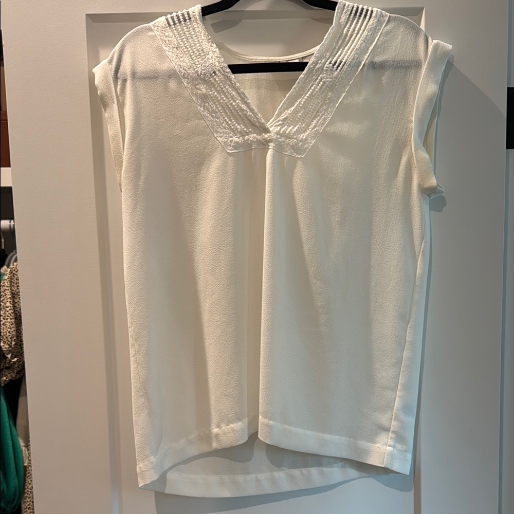 Halogen White Cap Sleeve Blouse